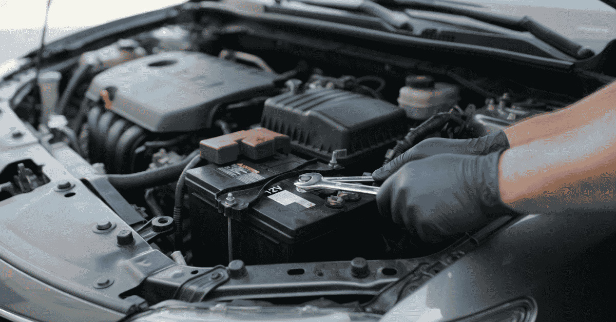 Size Spanner for Car Battery