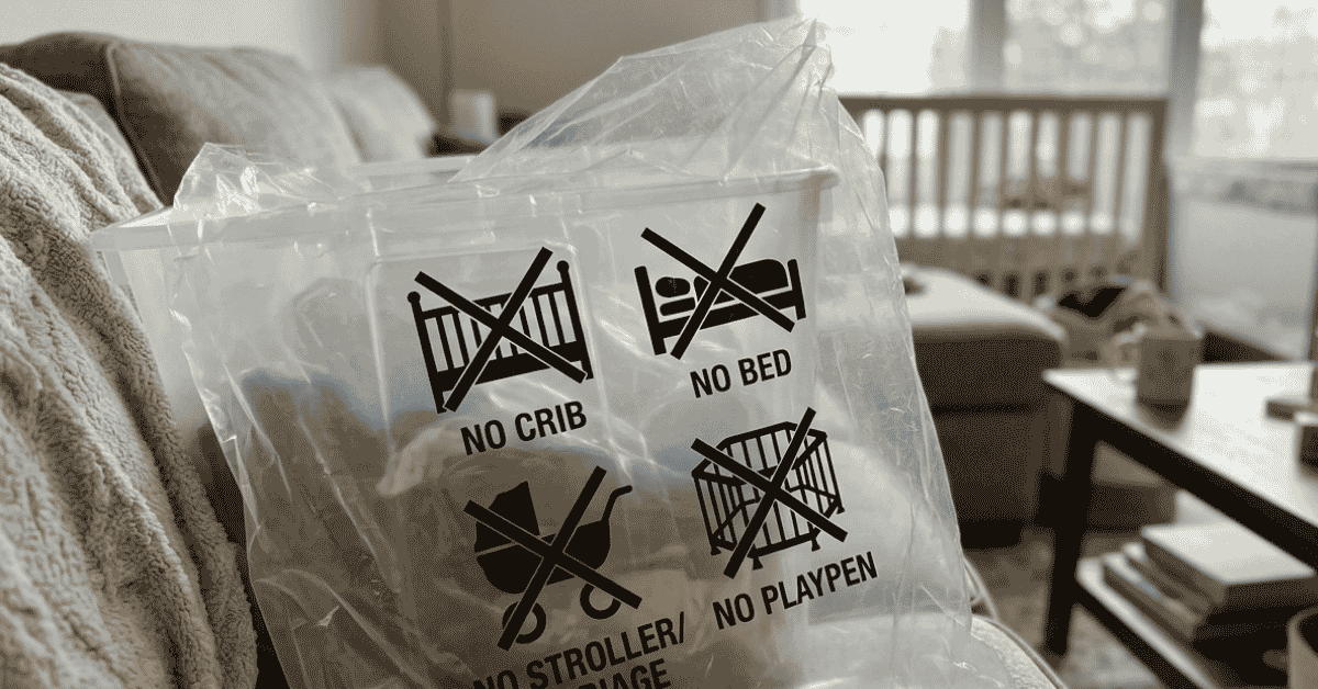 do not use in cribs beds carriages or playpens