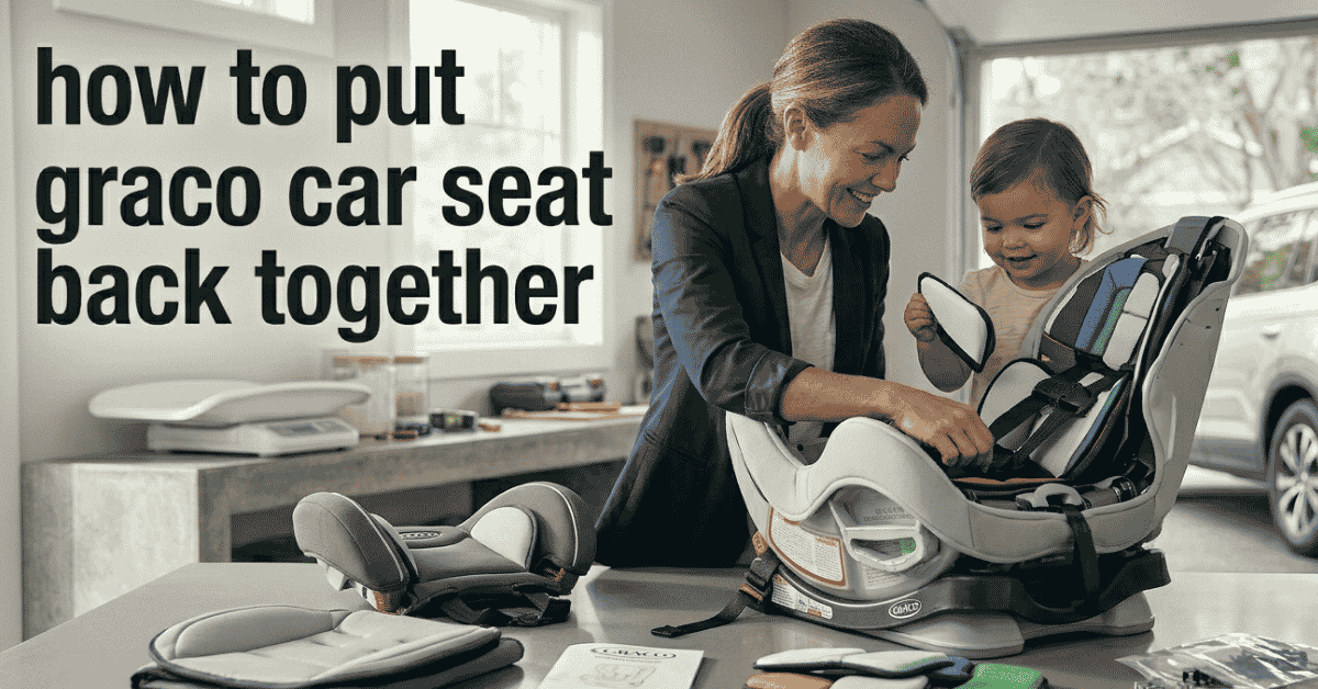 how to put graco car seat back together