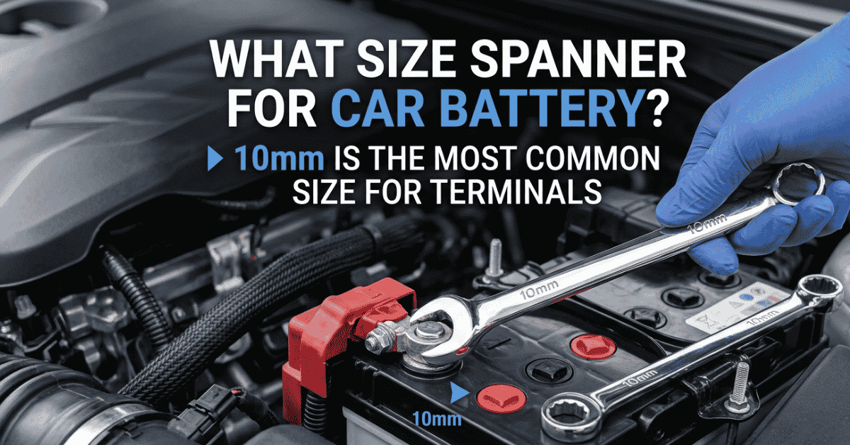 what size spanner for car battery