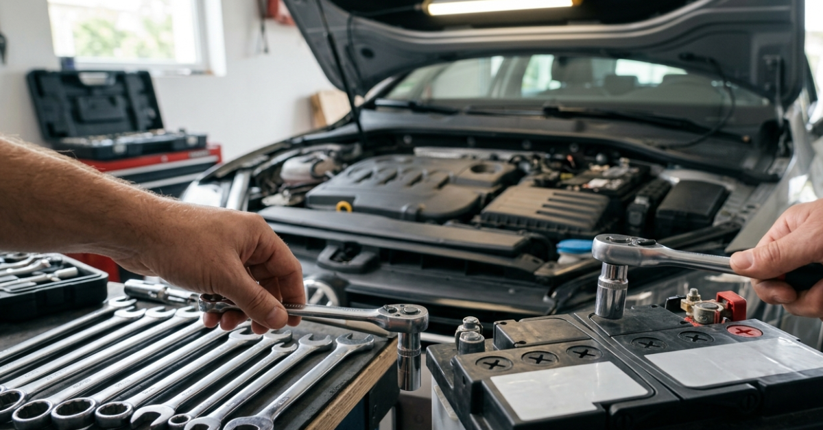 what wrench size for car battery